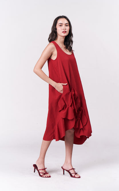 Holiday Dresses Syra Sleeveless Dress (Red)