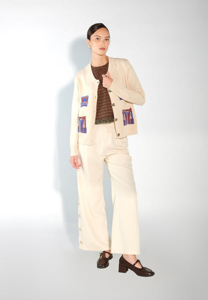 Sari- Sari Tuguegarao Long Sleeve Top (Printed Beige)