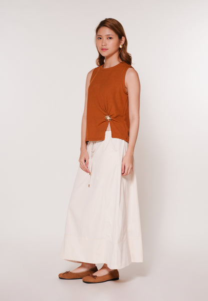 Ames Sleeveless Top (Camel)