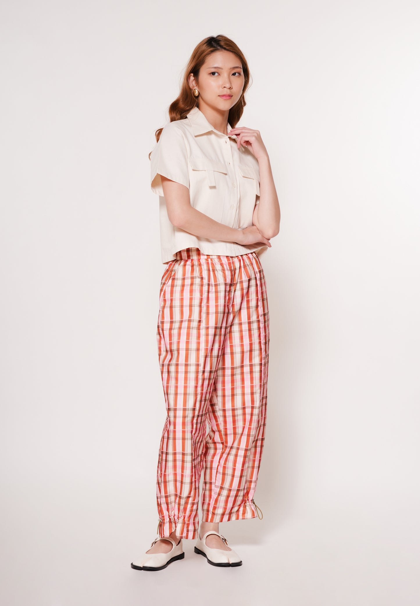 Andrix Short Sleeve Top(Cream)