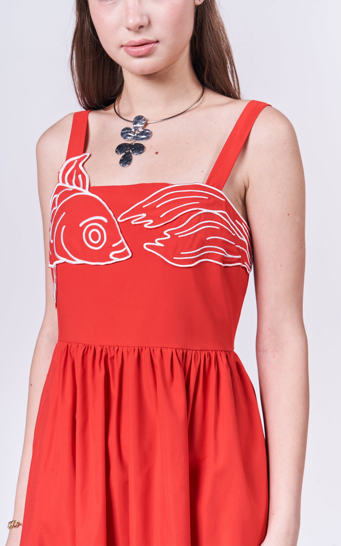 Almare Anemone Sleeveless Dress (Red)