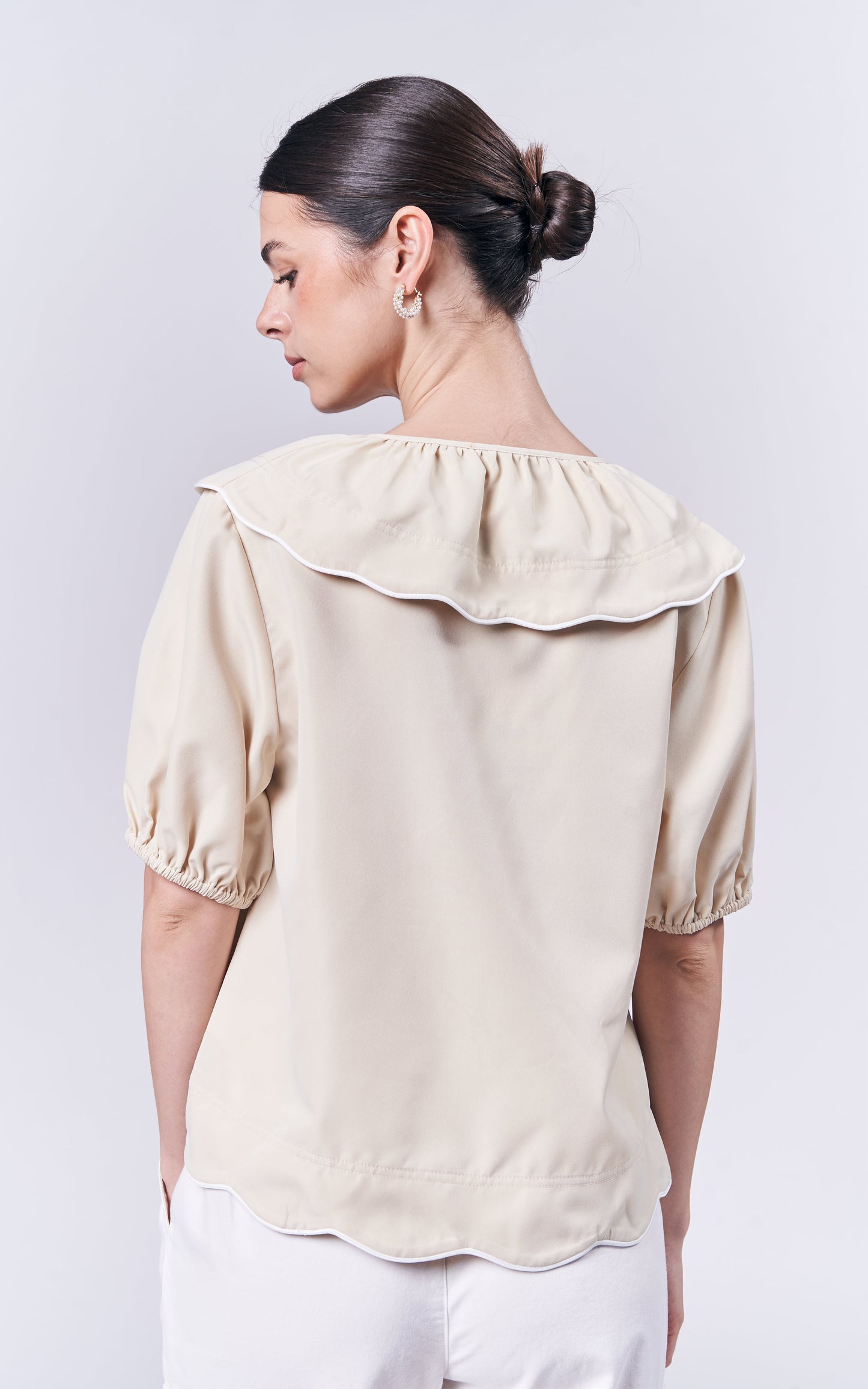 Almare Annaheim Short Sleeve Top (Butter)