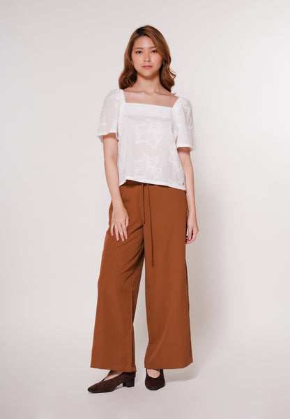 Antory Short Sleeve Top (Off white)