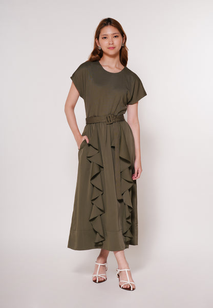 Arter Extended Sleeve Dress  (Olive)
