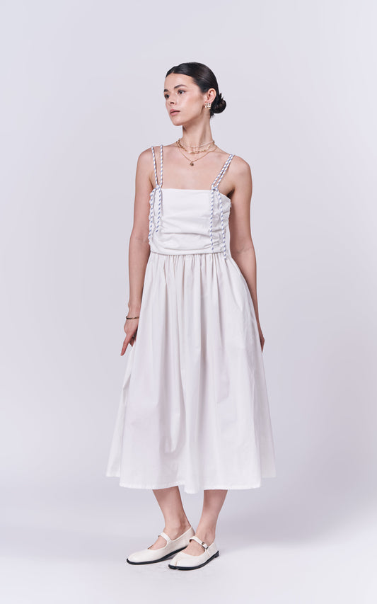 Almare Asmara Sleeveless Dress (Offwhite)