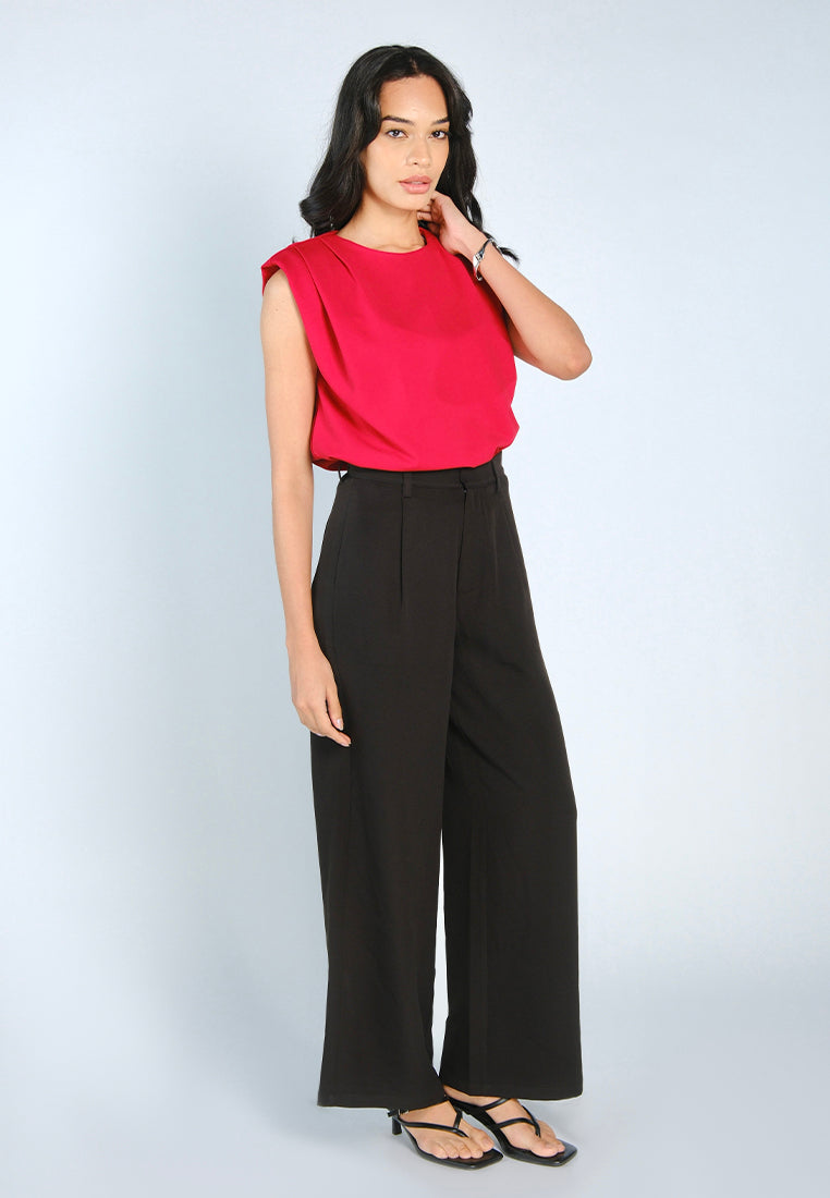 Mark Bumgarner X Vania Romoff For Plains & Prints Ava Sleeveless Top (Red)