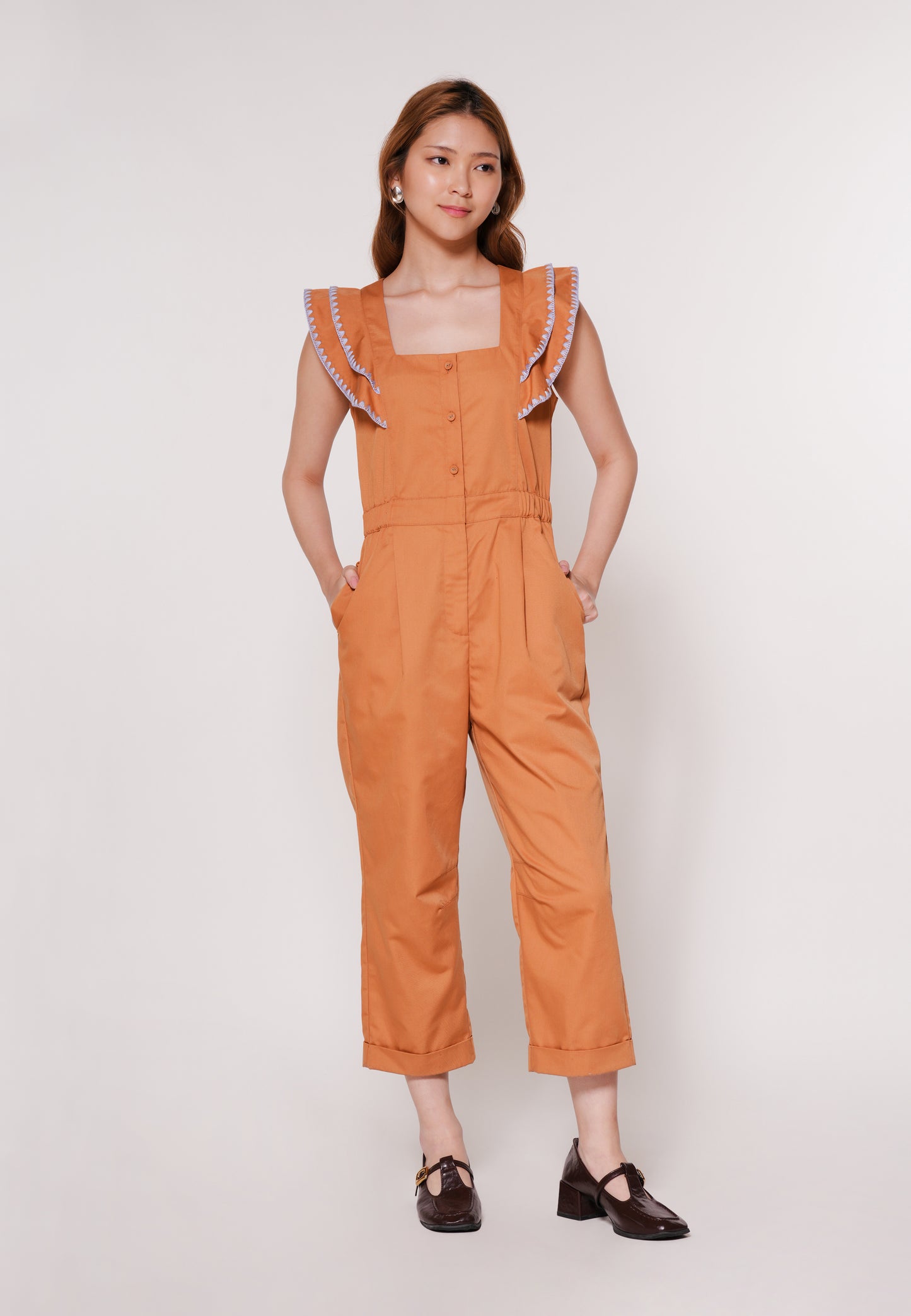 Ayron Sleeveless Pantsuit(Camel)