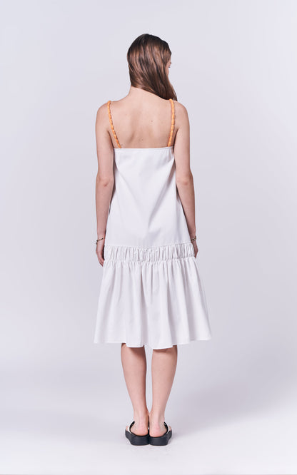 Summer Dresses 2025 Banana Sleeveless Dress (Offwhite)