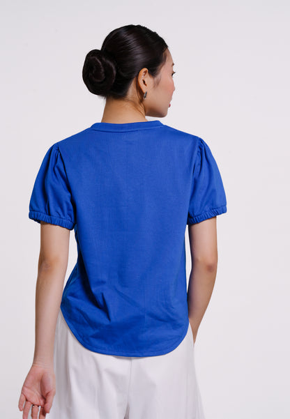 Barnaby Short Sleeve Top (Blue)