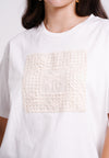 Basil Short Sleeve Shirt Top (Offwhite)