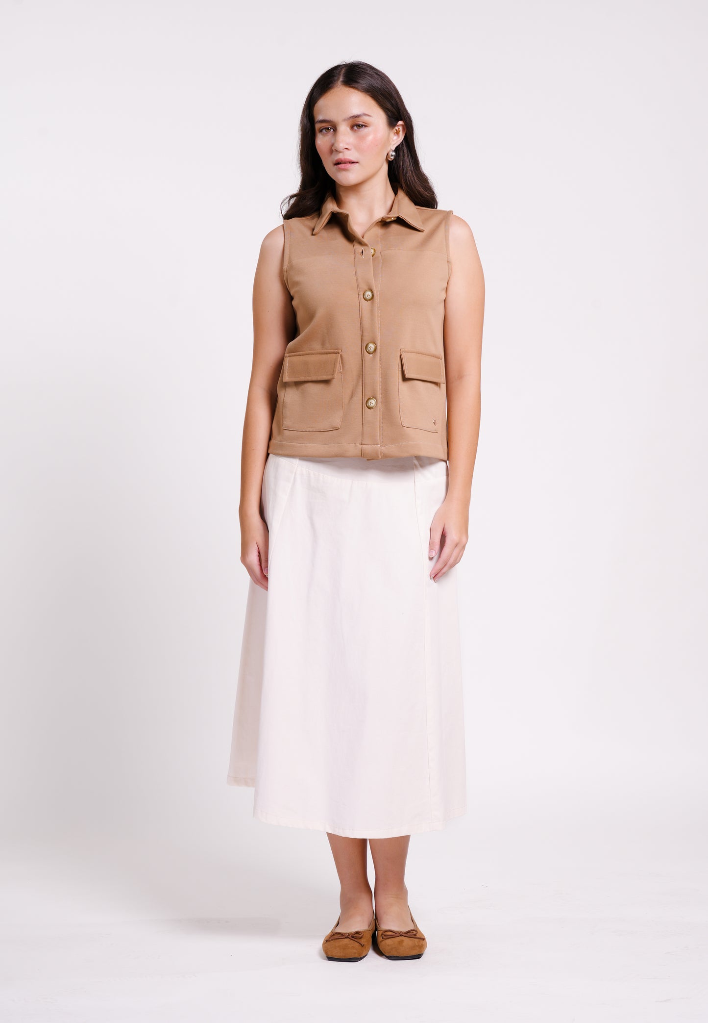 Beacon Sleeveless Top(Camel)