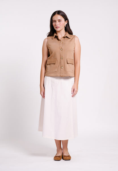 Beacon Sleeveless Top(Camel)