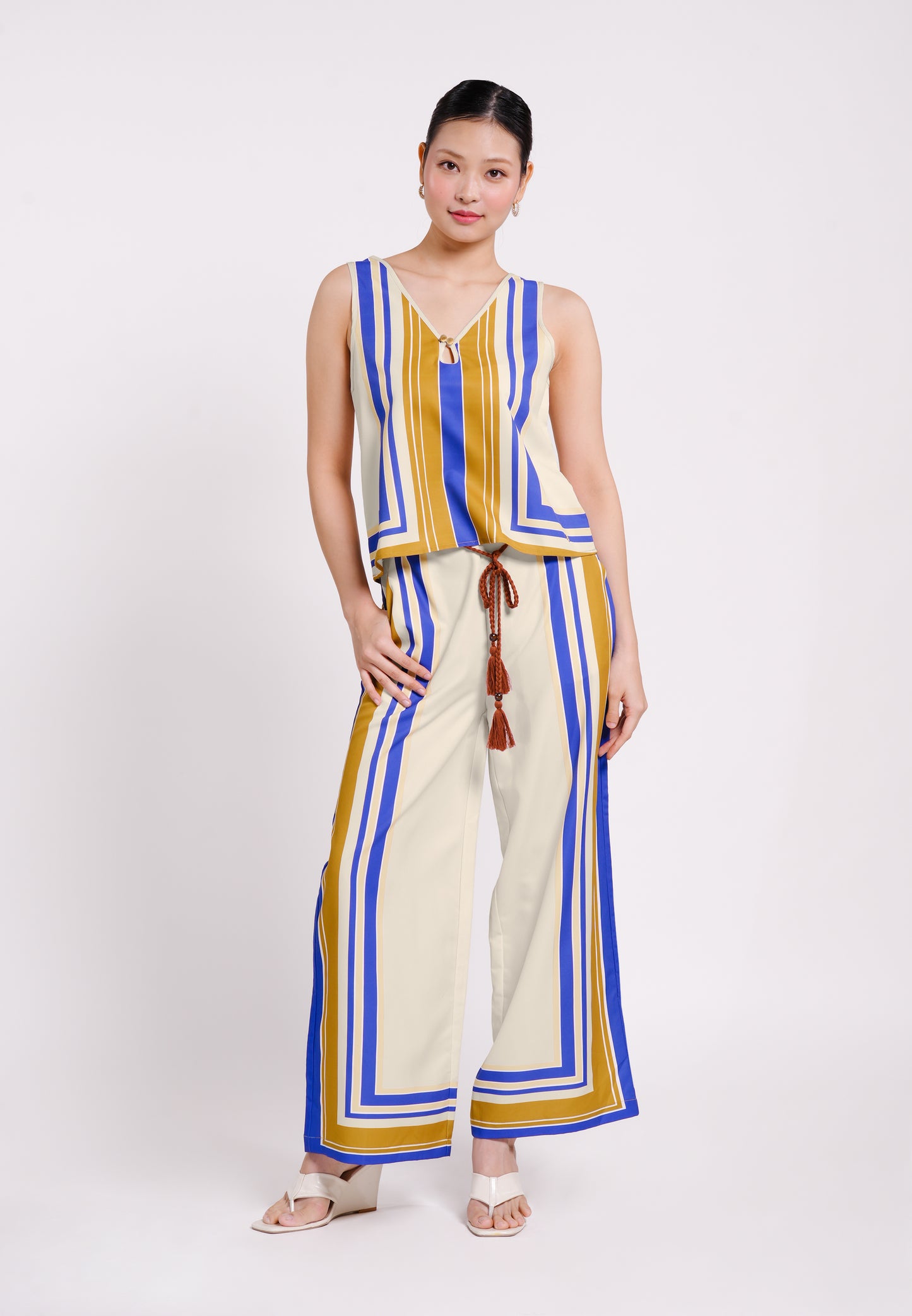 Berlin Sleeveless Top (Striped Multi)