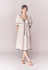 Solstice Bizarre Short Sleeve Dress (Cream)