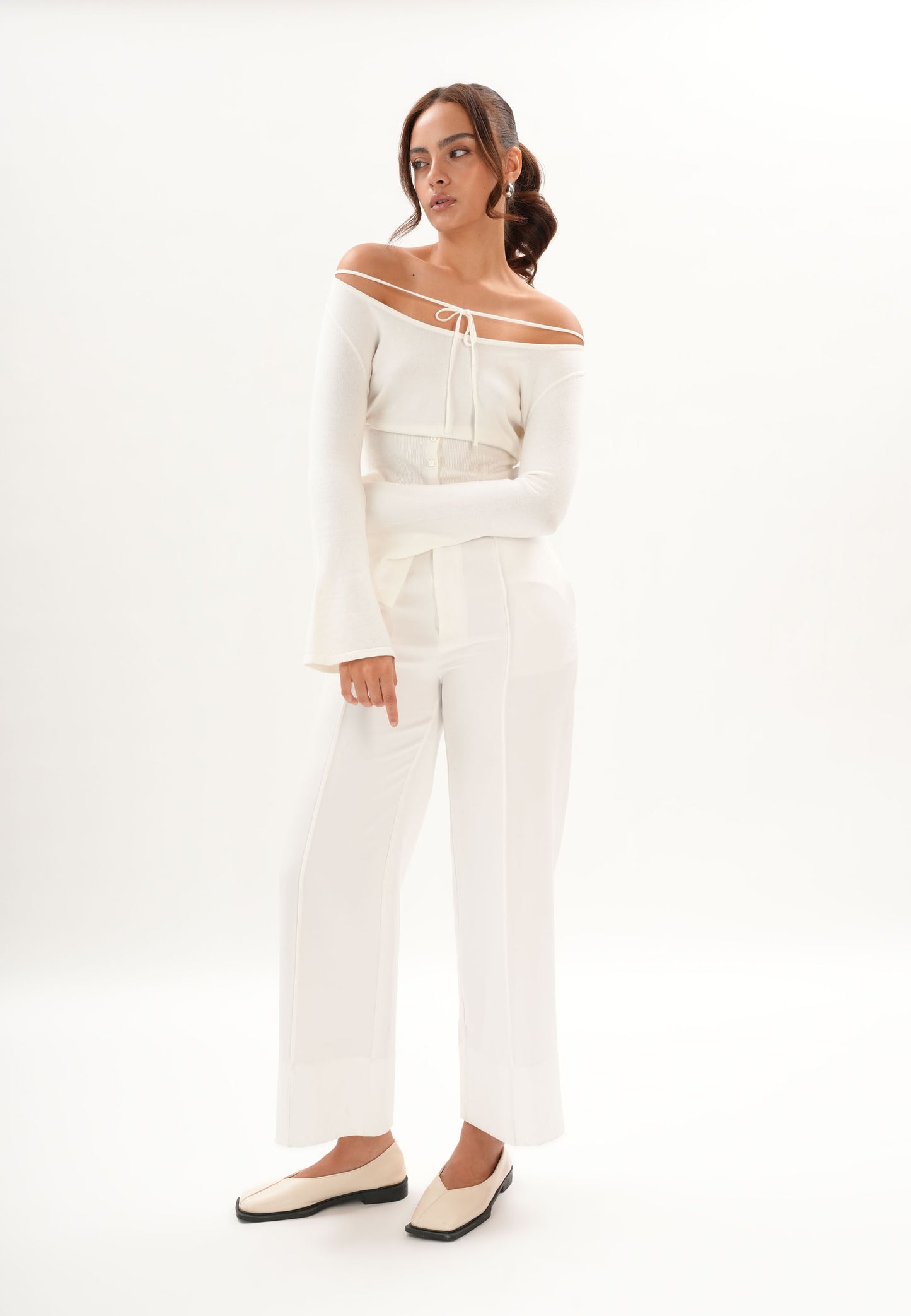 Archetype Refined Blanc Long Sleeve Top (Offwhite)