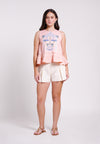 Brodix Sleeveless Top (Spot Print Peach)