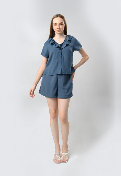 Cadette Short Sleeve Top (Teal Blue)