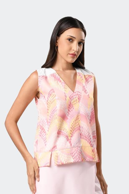 Caleen Sleeveless Top (Peach)