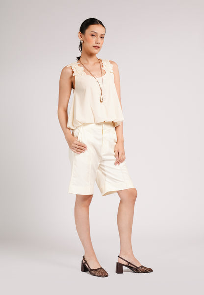 Calli Sleeveless Top (Cream)