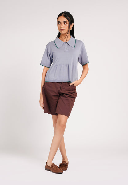 Cartier Short Sleeve Top(Blue)