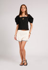 Casper Short Sleeve Top (Black)