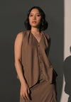 Chandler Sleeveless Top (Brown)