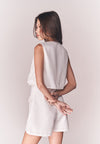 White Code Claude Sleeveless Playsuit (Off-white)