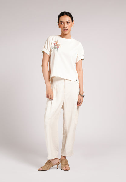 Clayd Short Sleeve Top (Sp-Ofwht)