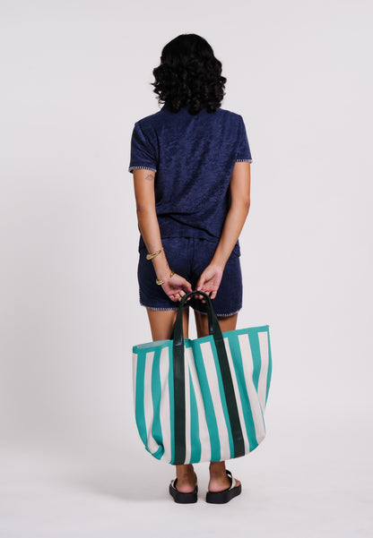 Archetype Summer Essentials Cove Tote Bag(Striped Green)
