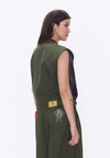 Plains & Prints x Randolf Cupid Sleeveless Vest Top (Green)