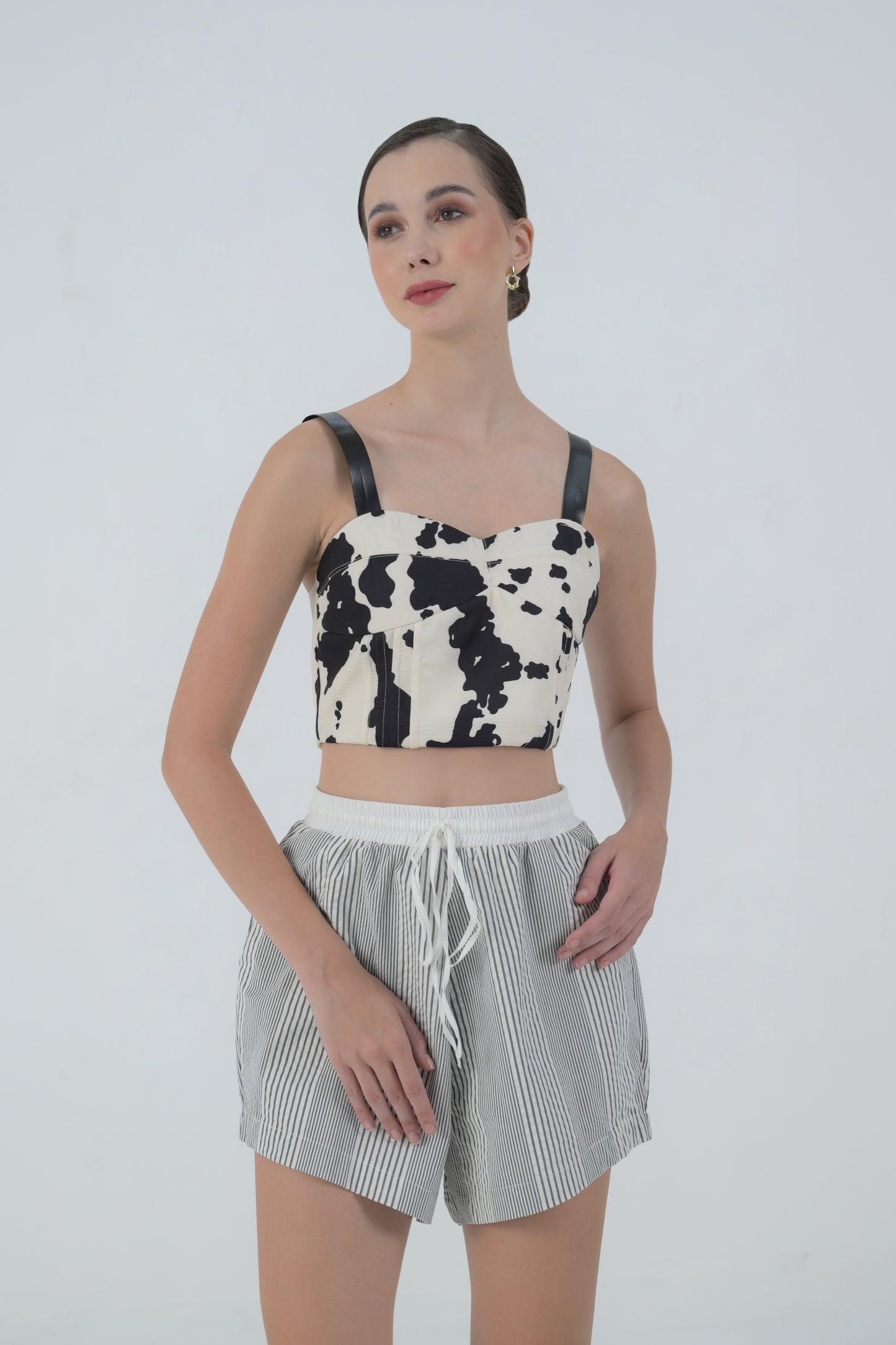 Raf Dallas Sleeveless Top (Black/Cream)