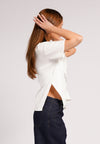 DNM Studios 2026 Dell Short Sleeve Shirt Top (Spot Print White)