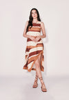 Camp Drysdale Sleeveless Dress W/ Inner (Striped Beige)