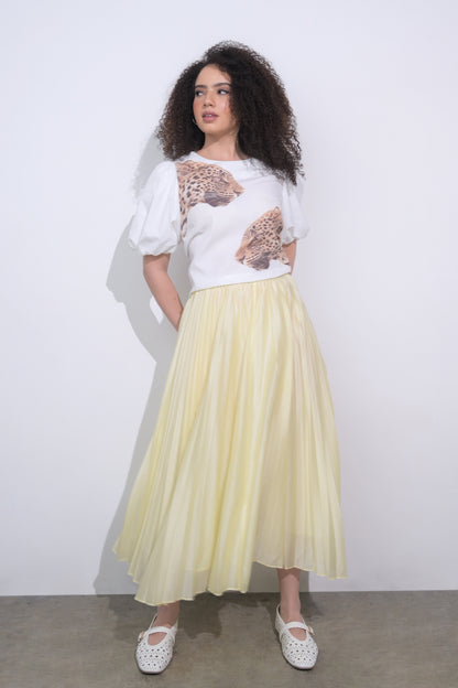 Raf Eden Pleated Skirt  (Butter)