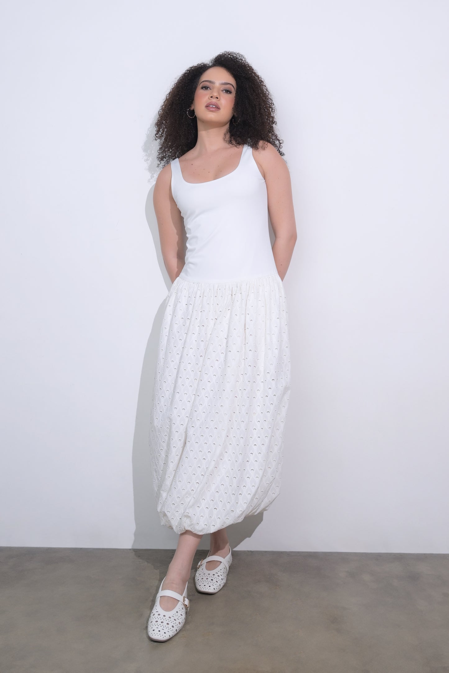 Raf Elixer Sleeveless Dress  (Offwhite)