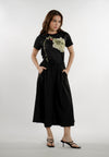 Erwyn Short Sleeve Shirt Top (Spot Print Black)