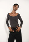 Archetype Essence Long Sleeve Top (Charcoal)