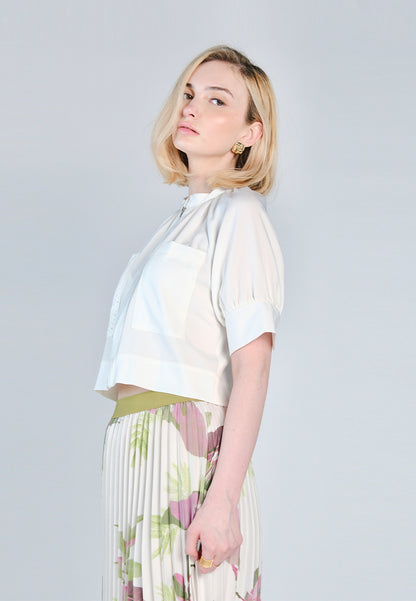 Nobleza Fabia Short Sleeve Top (Off-white)