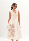 Famine Sleeveless Dress (Spot Print Cream)