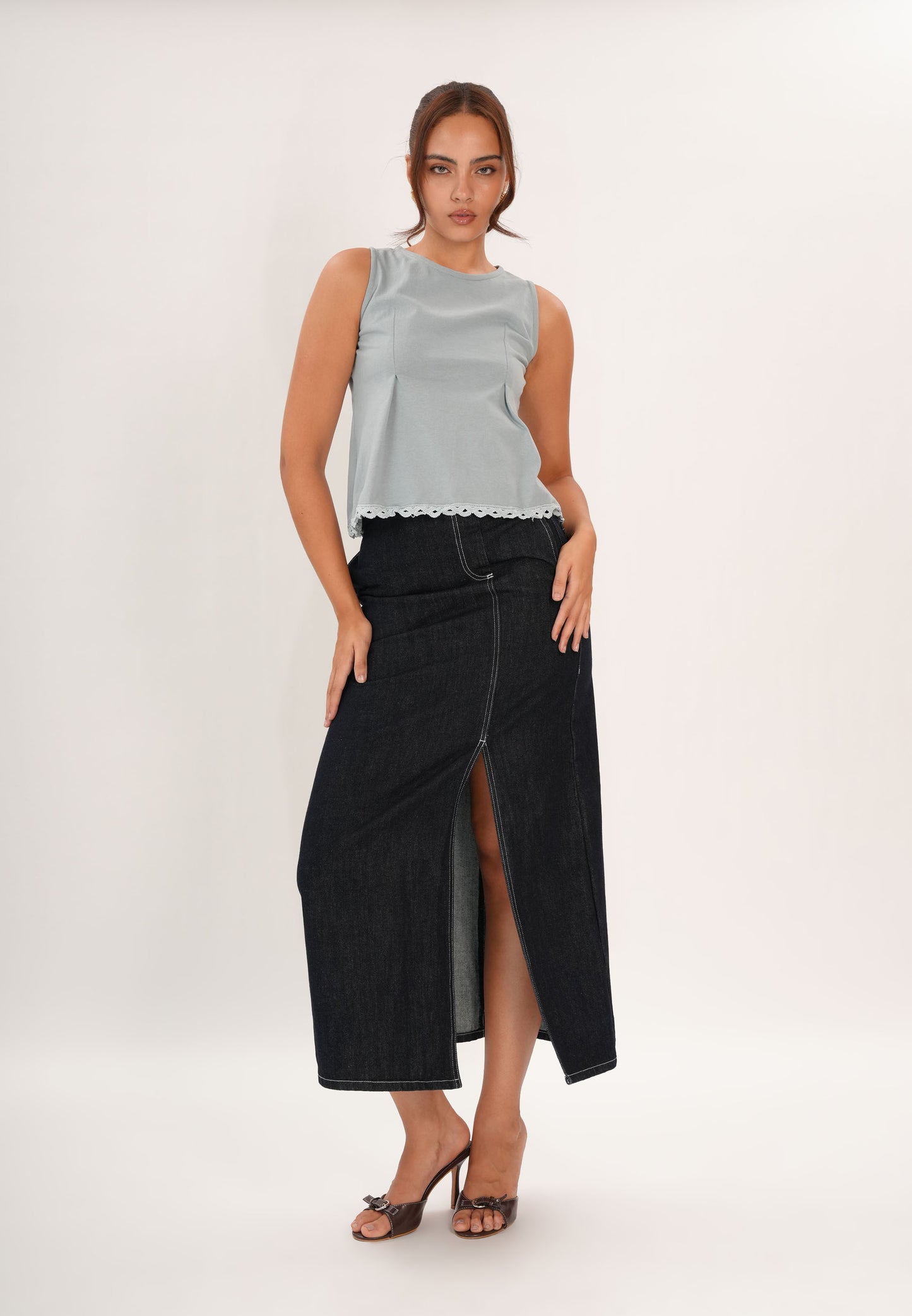 Farida Skirt  (Navy)