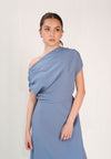 Fedora Extended Sleeve Dress (Dark Blue)