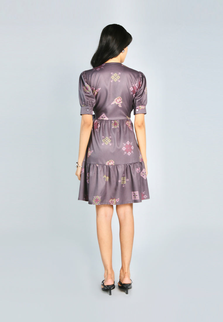 Nobleza Felicity Short Sleeve Dress (Multi)