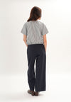 Fendor Short Sleeve Top (Striped Black)