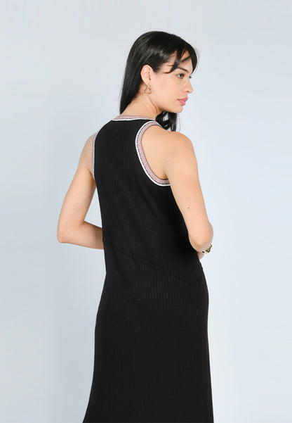 Nobleza Fiona Sleeveless Dress (Black)
