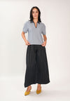 Fiony Short Sleeve Top (Dark Blue)