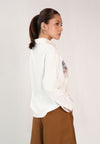 Fliyelet Long Sleeve Top (Spot Print White)