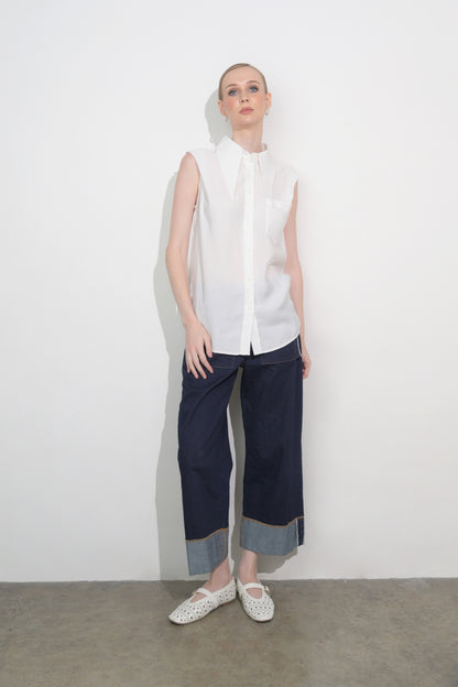 Raf Foam Sleeveless Top (Offwhite)