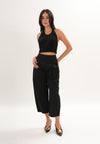 Folds Sleeveless Top (Black)