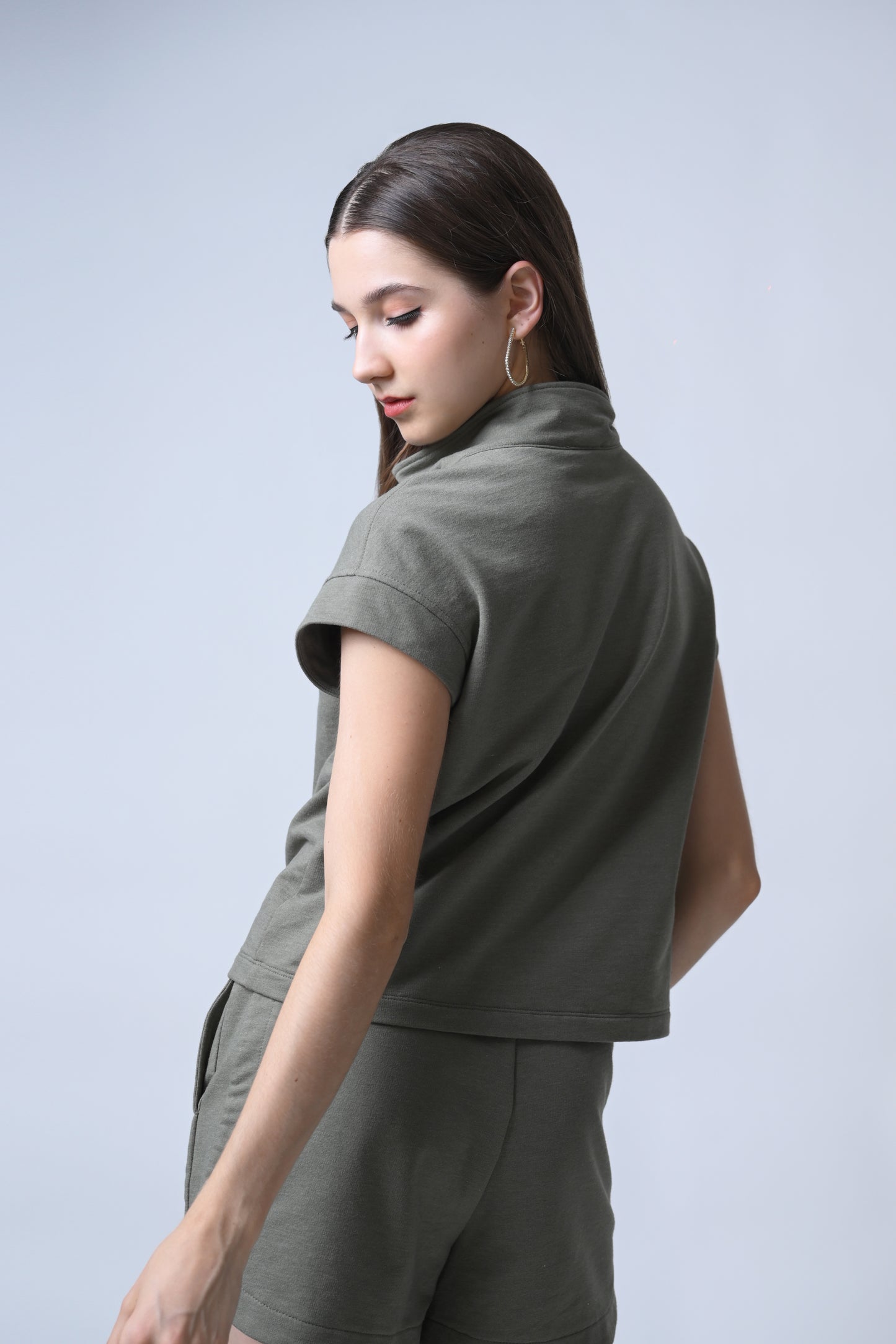 Foster Short Sleeve Top (Olive)