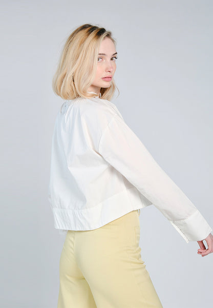 Nobleza Fredrinn Long Sleeve Top  (Off-white)